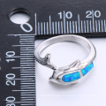 Modeschmuck Ringe Weißgold vergoldet 18 Karat Silber Sterling 925 Opal Ringe